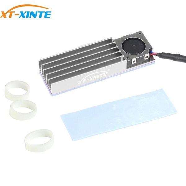 xt-xinte m.2 2280 ssd heatsinks with 20mm dc5v/dc12v 3pin fan powerful cooling radiator for nvme pcie sata m.2 ssd cooler